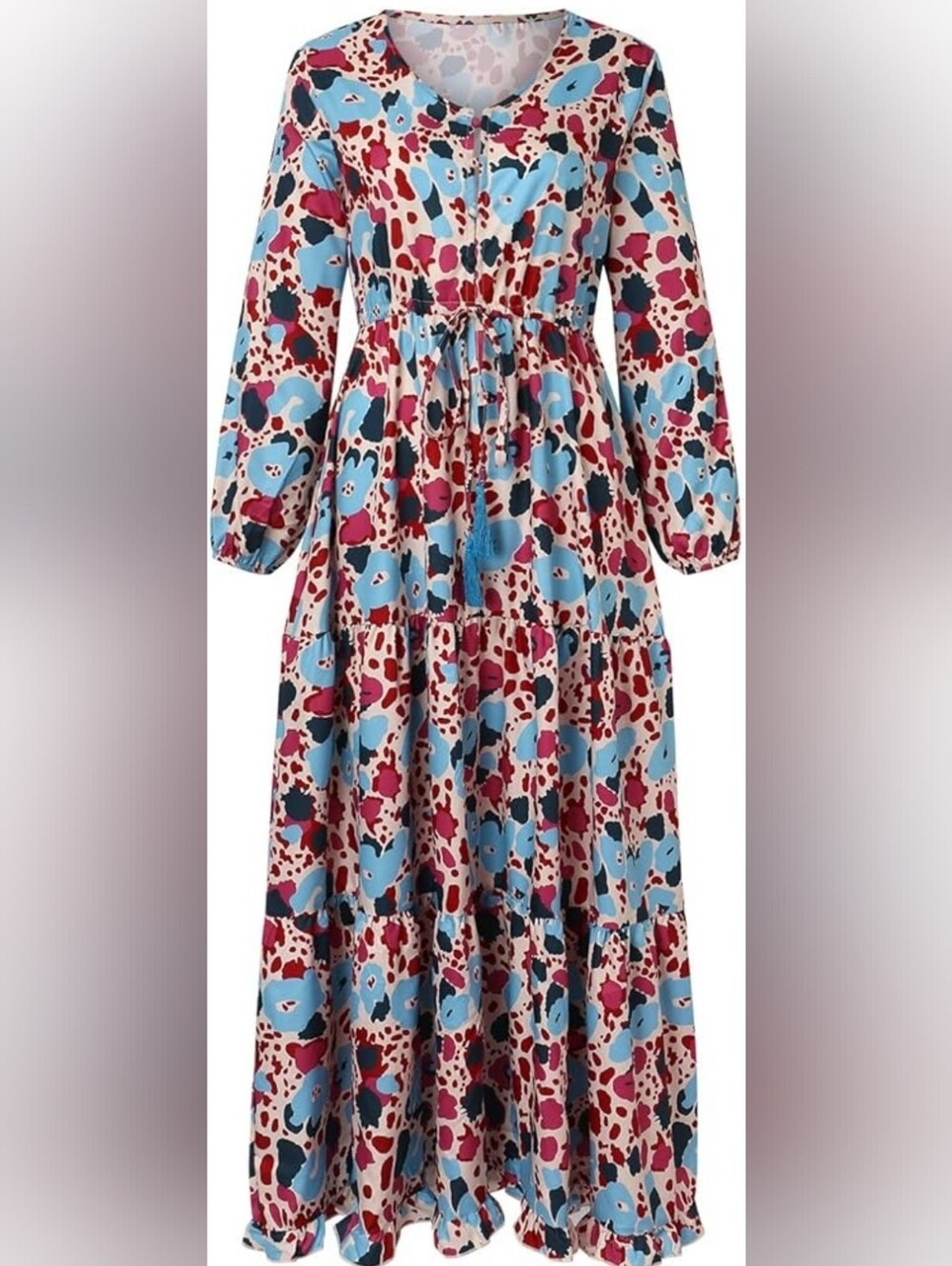 Blue Floral Maxi Dress